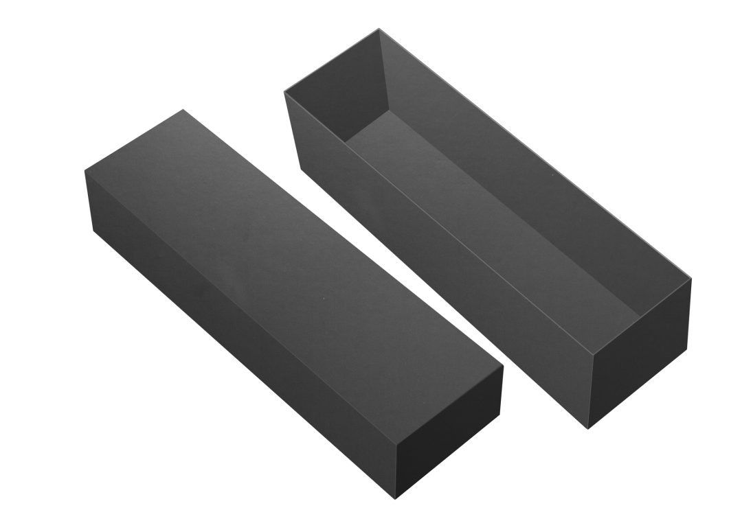 Tray & Lid Box Rigid Black