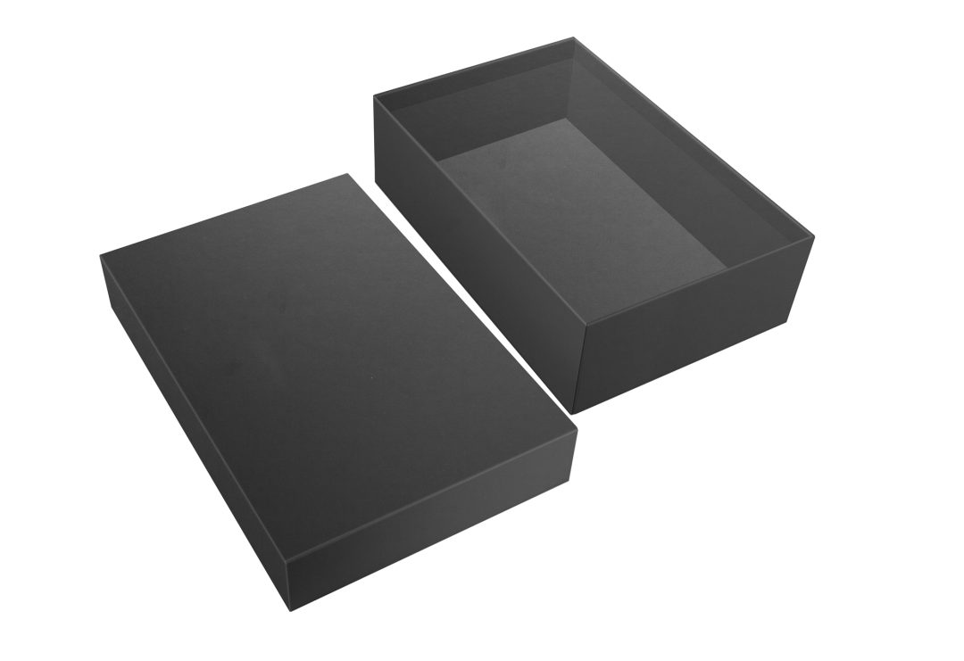 Tray & Lid Box Rigid Black Wd